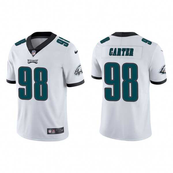 Men & Women & Youth Philadelphia Eagles #98 Jalen Carter White Vapor Untouchable Limited Stitched Jersey